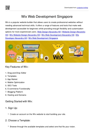 Wix Web Development Singapore