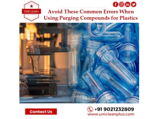 Avoid Mistakes When Working with Purging Compound for Plastic