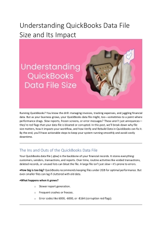 Understanding QuickBooks Data File Size and Its Impact