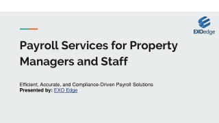 Payroll Services for Property Managers and Staff