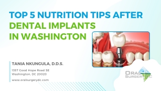 Top 5 Nutrition Tips After Dental Implants in Washington