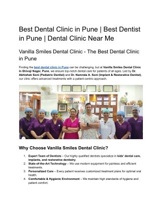 Best Dental Clinic in Pune _ Best Dentist in Pune _ Dental Clinic Near Me