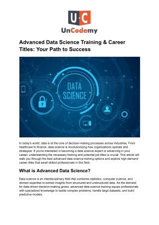Advanced Data Science Training & Career Titles_ Your Path to Success