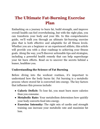 The Ultimate Fat-Burning Exercise Plan (1)