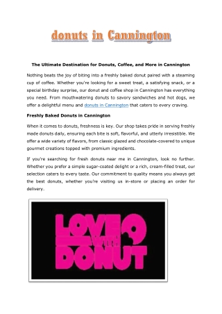 donuts in Cannington