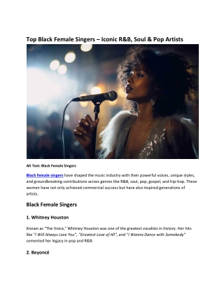 Black Female Singers