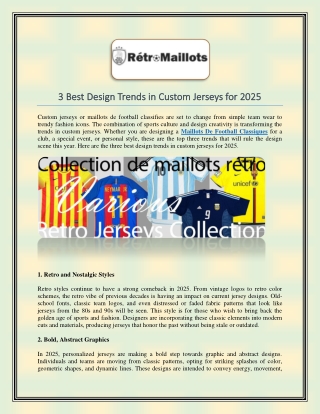 3 Best Design Trends in Custom Jerseys for 2025