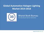 Global Automotive Halogen Lighting Market 2014-2018