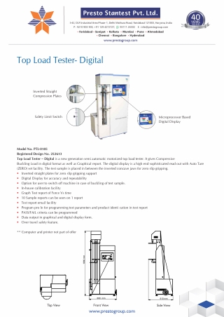 Top Load Tester - Digital
