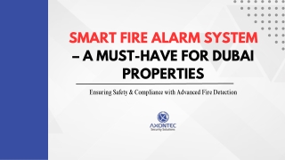 Smart Fire Alarm System – A Must-Have for Dubai Properties