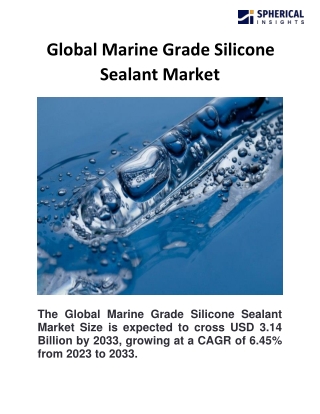 Global Marine Grade Silicone Sealant Market