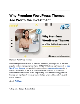 Why Premium WordPress Themes Are Worth the Investment