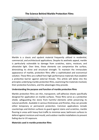 The Science Behind Marble Protection Films