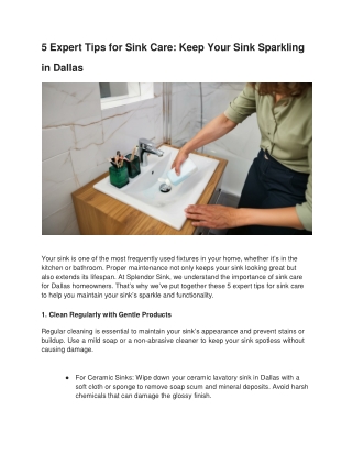 5-expert-tips-for-sink-care-keep-your-sink-sparkling-in-dallas