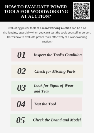 How To Evaluate Power Tools For Woodworking At Auction?