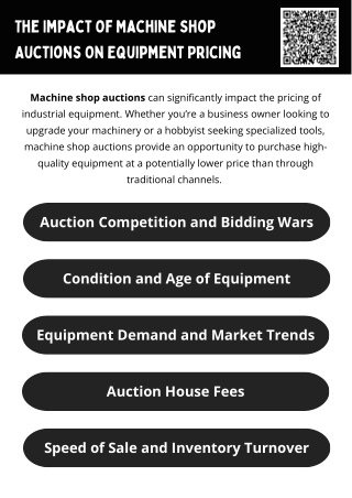 The Impact Of Machine Shop Auctions On Equipment Pricing