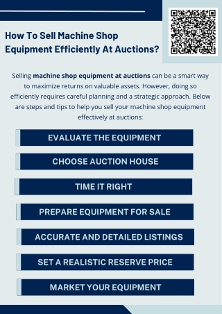 How To Sell Machine Shop Equipment Efficiently At Auctions?