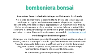 bomboniera bonsai