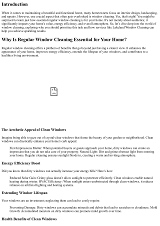 Why Is Regular Window Cleaning Essential for Your Home?