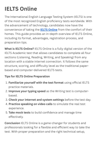 IELTS Online