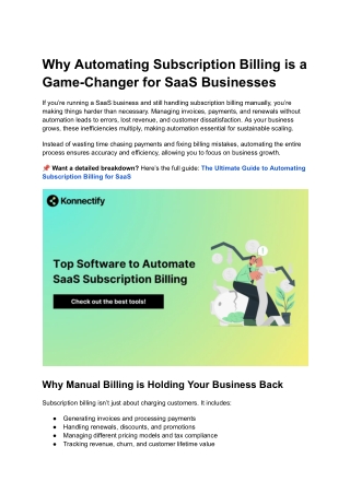 Why Automating Subscription Billing is a Game-Changer for SaaS Businesses