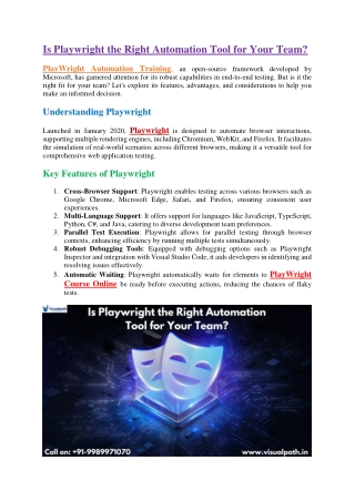PlayWright Automation Online Training - PlayWright Course Online