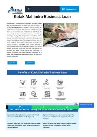 How Can a Kotak Mahindra Business Loan Help Grow Your Enterprise?