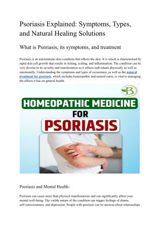Psoriasis Explained Symptoms, Types, and Natural Healing Solutions