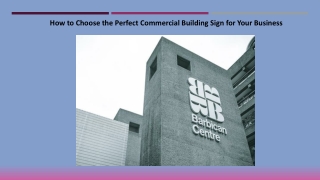 Perfect Commercial Building Sign for Your Business