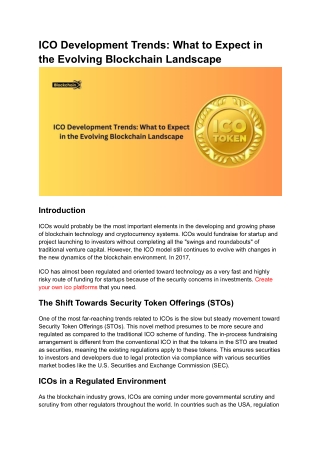 ICO Development Trends_ What to Expect in the Evolving Blockchain Landscape