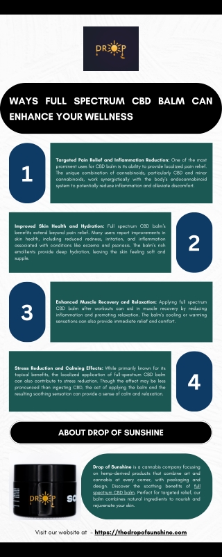 Ways Full Spectrum CBD Balm Can Enhance Your Wellness