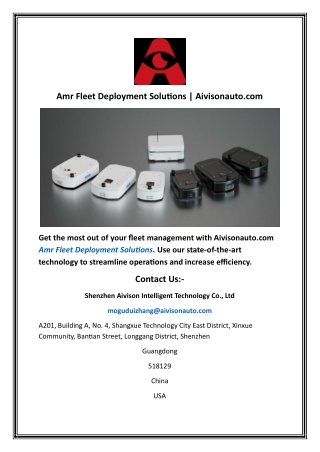 Amr Fleet Deployment Solutions  Aivisonauto