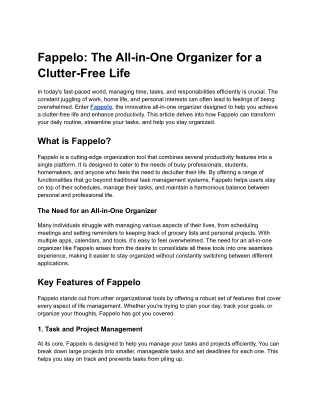 Fappelo_ The All-in-One Organizer for a Clutter-Free Life