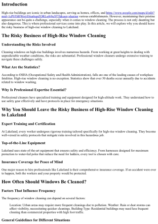 Why You Should Leave the Risky Business of High-Rise Window Cleaning to Lakeland