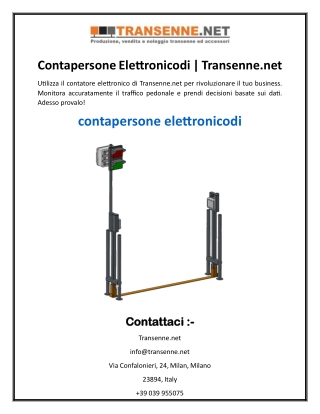 Contapersone Elettronicodi  Transenne.net