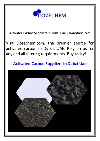 Activated Carbon Suppliers In Dubai Uae Oozechem.com