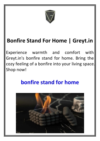 Bonfire Stand For Home  Greyt.in