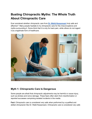 How to Determine if Chiropractic Care is Right for You