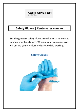 Safety Gloves | Kentmaster.com.au