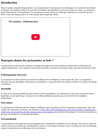 Comment les présentoirs en bois peuvent renforcer votre identité de marque