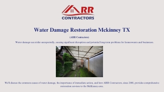 Water Damage Restoration Mckinney TX