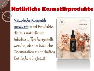 Natürliche Kosmetikprodukte