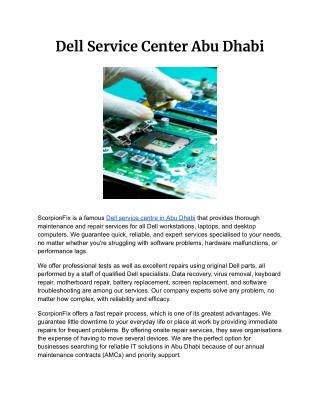 Dell Service Center Abu Dhabi