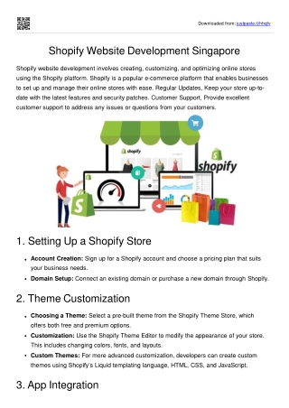 Shopify Website Development Singapore