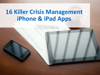 Killer Crisis Management Apps for iPhone