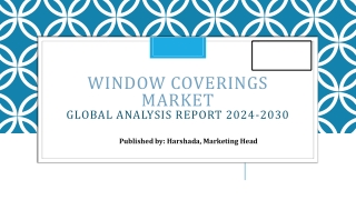 Window Coverings Market Share, Size, and Worth | 2024-2030