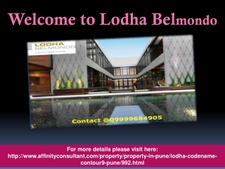Booking- New Project Lodha Belmondo Pune