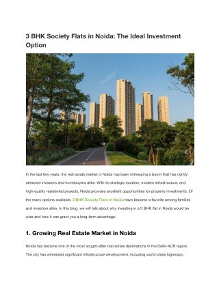 3 BHK Society Flats in Noida_ The Ideal Investment Option (1)