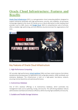 Oracle Cloud Infrastructure Online Institute - visualpath