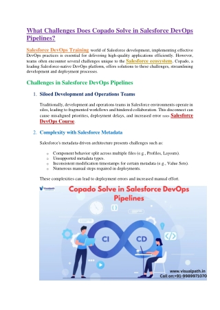 Salesforce DevOps Online Courses - Salesforce DevOps Training